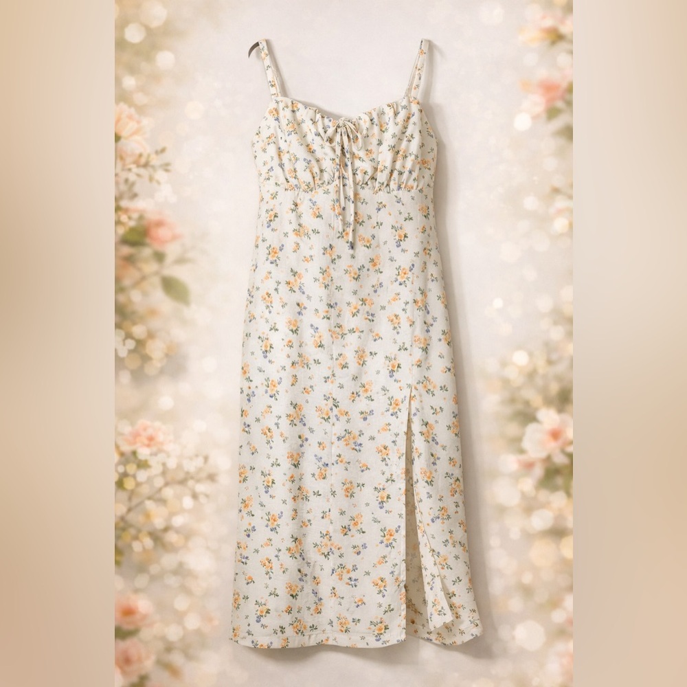 SHEIN Curve Floral Midi Dress 0XL Cottagecore Spring Dress